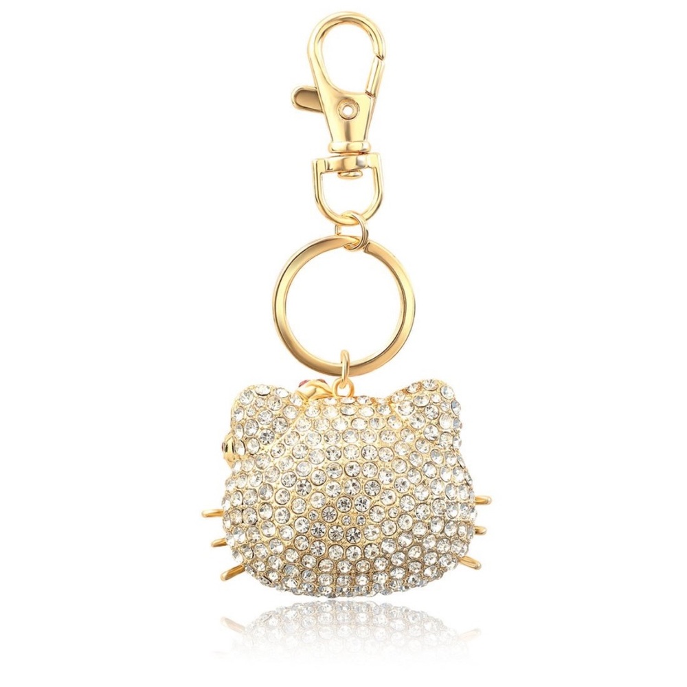 Sanrio Hello Kitty Pave Face Keychain - Travel, Bag Charm Accessories - Picture 6 of 7
